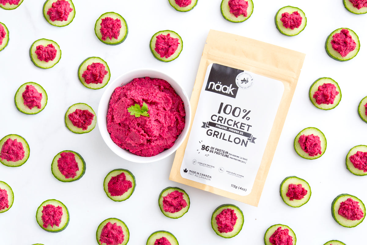 Recipe - Cricket Powder Beet Hummus